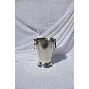 Metal Ice Bucket With Floral Finished & Tong Soft Drinks <b>Cooled</b> Storage Basket Indoor Parties Ice Cube Cane Champagne Chiller - Product Image 6