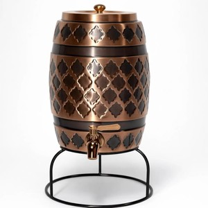 Nouvelle Arrivée Distributeur d'Eau en Cuivre avec Couvercle Design Martelé Vintage Grande Capacité pour Usage Domestique et Fêtes - Product Image 2