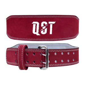 Ceinture de soutien lombaire QST de 4 pouces, rembourrage de 7 mm, boucle à ardillon en cuir de vachette, antidérapante, réglable, logo personnalisé pour le fitness - Product Image 2