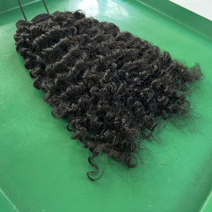 Prix usine birman bouclés faisceaux couleur noire # 1B Double dessiné vietnamien Extensions de cheveux humains - Product Image 1