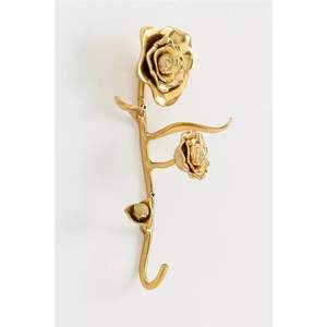 Crochets muraux en métal 3D à motif floral, porte-manteau en fer forgé, style Shabby Chic, patères en fer de style jardin |   Quincaillerie décorative en fer pour la maison et l'hôtel - Product Image 3