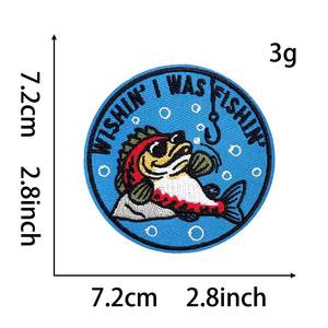 Patchs thermocollants brodés en PVC écologique sur le thème de la pêche, motifs de poissons (bar, truite) pour vestes, chapeaux, sacs et décoration DIY - Product Image 5