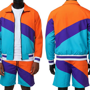 Ensemble de survêtement personnalisé en nylon et polyester pour femme, comprenant un short et une veste coupe-vent à capuche, idéal pour l'été - Product Image 1