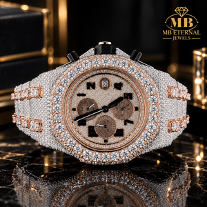 MB ETERNAL JEWELS นาฬิกาโครโนกราฟควอตซ์สุดหรูสำหรับผู้ชาย ขนาด 41 มม. กระจกแซฟไฟร์ ประดับเพชร ตัวเรือนสแตนเลส ใช้ได้ทุกวัน ระบบออโตเมติก - Product Image 4