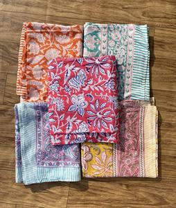 Hand Block Printed Cotton <b>Sarong</b> Lightweight Beach <b>Wrap</b> Lightweight Hand Block Printed Beach Cover Up Boho Resort Wear Outfit - Product Image 2