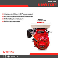 Moteur à essence 4 temps 98cc 152F 1,8KW 2,5hp à démarrage par lanceur, anti-vibration, couple élevé pour pompe à eau, débroussailleuse, karting