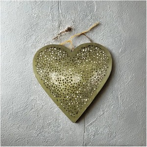 Handmade Metal <b>Star</b> and Heart <b>Hanging</b> Ornaments Rustic Style Christmas Decorations - Product Image 6