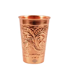 Best Quality Handcrafted Pure Copper Julep <b>Glass</b> Tumbler Vintage Design <b>Mug</b> for Party Wholesale Drinkware - Product Image 3