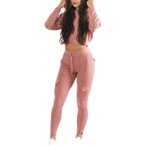 Conjunto Deportivo de 2 Piezas para Mujer, Invierno, Color Sólido, Corto, con Cierre, Tela de Poliéster - Product Image 1