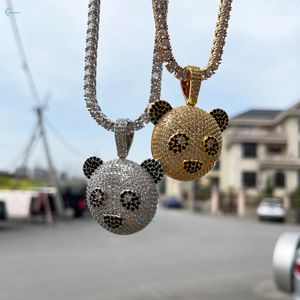 Pendentif Hip Hop Panda Face Iced Out personnalisé avec diamants de laboratoire, style rappeur, pour lui - Product Image 3