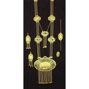 Collier avec boucles d'oreilles Parure de bijoux en laiton pur plaqué or Parure de bijoux collier design haute qualité pour les Émirats arabes unis - Product Image 2