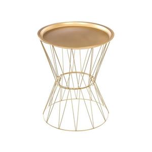 Fil métallique Design géométrique Table basse Table d'appoint Table d'appoint Métal Fer Noir Enduit Fini Table d'appoint pour la décoration - Product Image 6