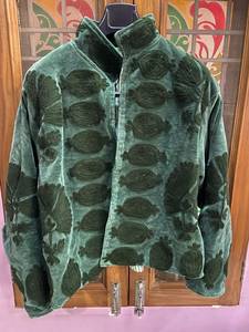 Wholesale Green <b>Velvet</b> Suzani Embroidered <b>Jacket</b> Handmade Floral Winter Boho <b>Women</b> Outerwear Artisanal Vintage Coat Supplier - Product Image 4