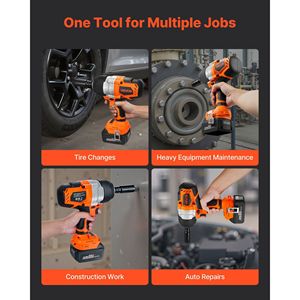 Avvitatore a impulsi elettrico da 20V senza fili, motore brushless da 1/2 pollice, coppia elevata 958.8 Ft-lbs/1300 Nm, batterie da 4Ah incluse - Product Image 6