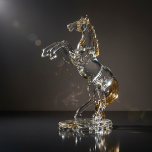 งานฝีมือแก้วรูปม้า ดีไซน์หรูหราและทนทานสำหรับตกแต่งบ้าน - Product Image 5