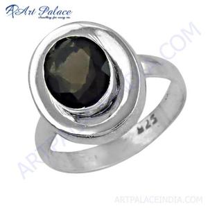 Impressive Smokey <b>Quartz</b> Gemstone Silver <b>Ring</b> - Product Image 1