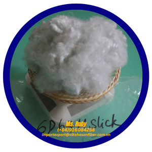 100% poliéster reciclado 6D H Slick blanco ignífugo 100% fibra grapa reciclada relleno de algodón hueco hormigón - Product Image 3