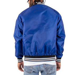 Custom Logo Geometric Stand Collar Hooded <b>Patchwork</b> Bomber <b>Jacket</b> for Unisex Winter Varsity Baseball Letterman Wool - Product Image 2