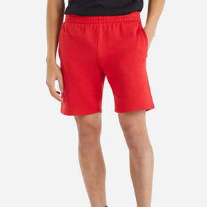 Shorts casuales de algodón rojo de alta calidad para verano, ropa de playa transpirable, de color liso, para hombre. - Product Image 4