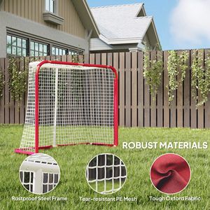 Porta da calcio da giardino per allenamento, resistente a tutte le condizioni atmosferiche, con telaio in acciaio e rete in PE, facile da montare - Product Image 4