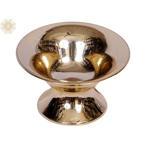 Difusor de incienso y aromaterapia artesanal indio tradicional Chandana Pela de latón pequeño de 4 pulgadas hecho a mano - Product Image 2