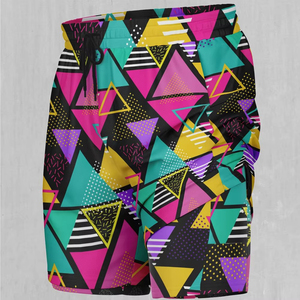 <b>Men</b> Geometric Print Canvas Board Shorts Quick Dry Mid Waist Drawstring Casual Swim <b>Trunks</b> Pockets Sublimation Transfer Print - Product Image 6