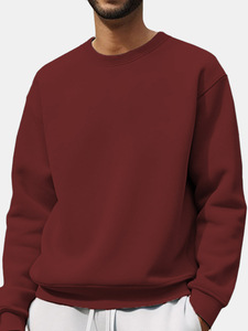 Custom Logo Hoodies Crew Neck Unisex 100% Cotton Thick Gsm Oversized <b>Sweatshirt</b> Embroidery Crewneck Blank Men <b>Sweatshirts</b> - Product Image 3