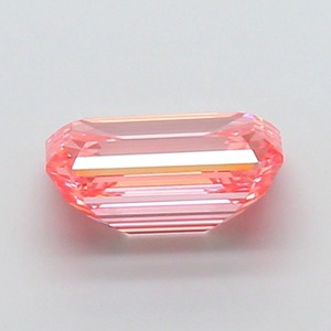 Diamant rose vif fantaisie taille émeraude de 3,12 carats, CVD, clarté VS2, polissage excellent, pierre cultivée en laboratoire, pour bijoux sur mesure - Product Image 3