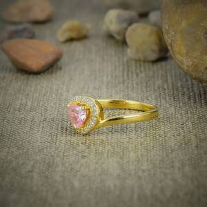 Anillo de Plata de Ley 925 con Kunzita Rosa Natural, Chapado en Oro de 14K, Hecho a Mano, Gema en Tono Pastel Suave, Joyería Fina - Product Image 6