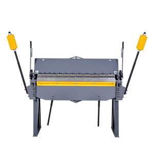 Máquina Dobladora de Chapa Metálica de 48 Pulgadas, para Trabajo Pesado, Capacidad de Acero Dulce de Calibre 12, Ángulo Ajustable de 0-135 Grados, Freno de Caja de 8 Dedos, Preciso - Product Image 1