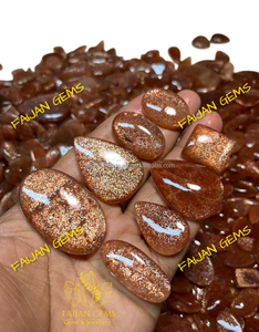 FAIJAN GEMS <b>TOP</b> Quality 100% Natural Sparkling Lolite Sunstone Bulk <b>Rainbow</b> Flakes Opal Crystal Pear-Shaped Gemstone Cabochon - Product Image 4