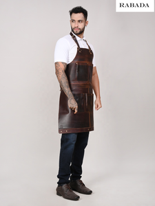 High Quality Real <b>Leather</b> Sleeveless All-Type Work <b>Apron</b> with Tool Pocket Multipurpose - Product Image 6