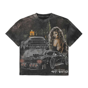T-shirt Homme Distressed Coupe Ample Col Rond Effet Délavé Acide et Vieilli Personnalisé – Nouvelle Collection Très Demandée - Product Image 2