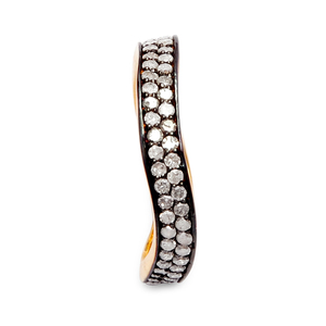 Anillo de eternidad con ondas de diamantes naturales estilo victoriano REYES en plata de ley 925, joyería fina personalizada para mujer - Product Image 2