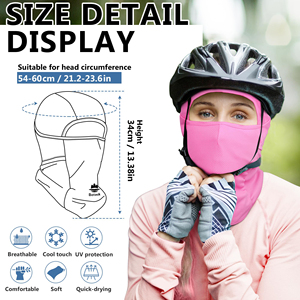Balaclava d'été multifonctionnelle pour travaux de chantier, protection contre les rayons UV, masque respirant pour le cyclisme sous le casque - Product Image 6