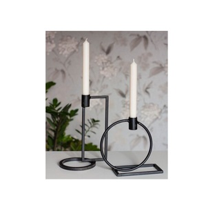 Lanterne à bougie élégante en métal avec support décoratif en fer pour centres de table, mariages, réceptions et maisons - Product Image 4