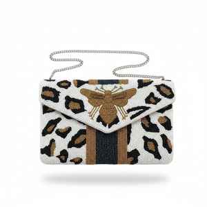 Bolso de Mano de Diseño con Motivo de Abeja y Perlas para Bodas y Fiestas - Product Image 3
