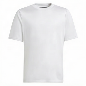 T-shirt en coton vert uni à manches courtes et col rond pour homme, coupe classique, tricot jersey décontracté, design uni - Product Image 6