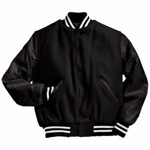 Chaqueta Bomber de Béisbol Varsity de Stonefield Manufacturing con Capucha de Lana Original, Cuello Alto Grueso y Patrón de Letras - Product Image 5