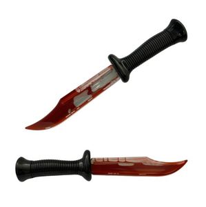 Plastic Clip Zombie Point <b>Knife</b> With Black Handle And Red Blade - Product Image 3