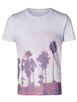 T-shirt pour homme de haute qualité 100% coton, imprimé à rayures, manches courtes, col rond, tricoté, écologique, 180g, coupe classique