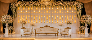 Traditional Marwari Marriage Decor <b>Mirror</b> Frames For Outdoor Events Premium Jharokha Style Wooden <b>Panels</b> With Metal Screens - Product Image 2