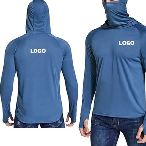 Vente en gros de sweat-shirts de pêche pour hommes, à séchage rapide, protection UV, 100% polyester UPF50, couleur dégradée, logo sur le devant, chemise de pêche - Product Image 3