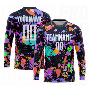 Custom Graffiti Pattern White <b>Light</b> Blue Sublimation Soccer Uniform Jersey Breathable Athletic Football Kit Personalized Team - Product Image 3