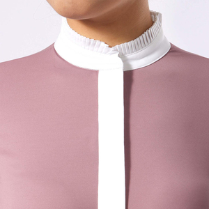Ladies <b>Equestrian</b> Sportswear Horse Riding Shirt With Short Sleeves Latest Style Slim Fit Ladies Horse Riding Show Shirts Women - Product Image 5