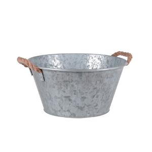 Nouvelle jardinière ronde en métal galvanisé finition rustique, taille, forme et couleur personnalisables, articles de jardin - Product Image 3