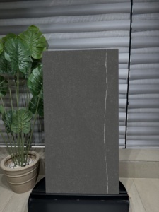 Carreaux de porcelaine premium Unique Babylon Charcoal |   Esthétique de la pierre de charbon profond |   Tapis de salle de bain antidérapant de luxe pour hôtel et salon - Product Image 4