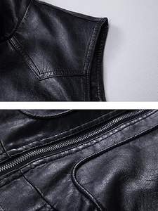 Gilets de moto classiques en cuir de buffle pour hommes, qualité supérieure, fabriqués au Pakistan - Product Image 6