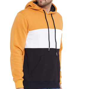 Sweat à capuche color block pour homme, coupe classique, pull décontracté en polaire avec poche, idéal pour l'automne - Product Image 4