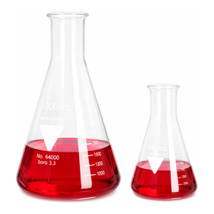 Frasco Erlenmeyer de Vidrio Borosilicato con Cuello Estrecho/Ancho de 25-5000 ml para Calentamiento Químico y Cultivo - Product Image 3